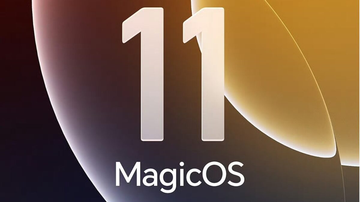 Обзор логотипа MagicOS 11 на тёмном фоне