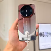 Рука держит Huawei Mate 90 Pro Max в магазине