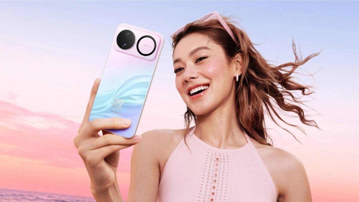 Там девушка с смартфоном Huawei nova 16s Pro