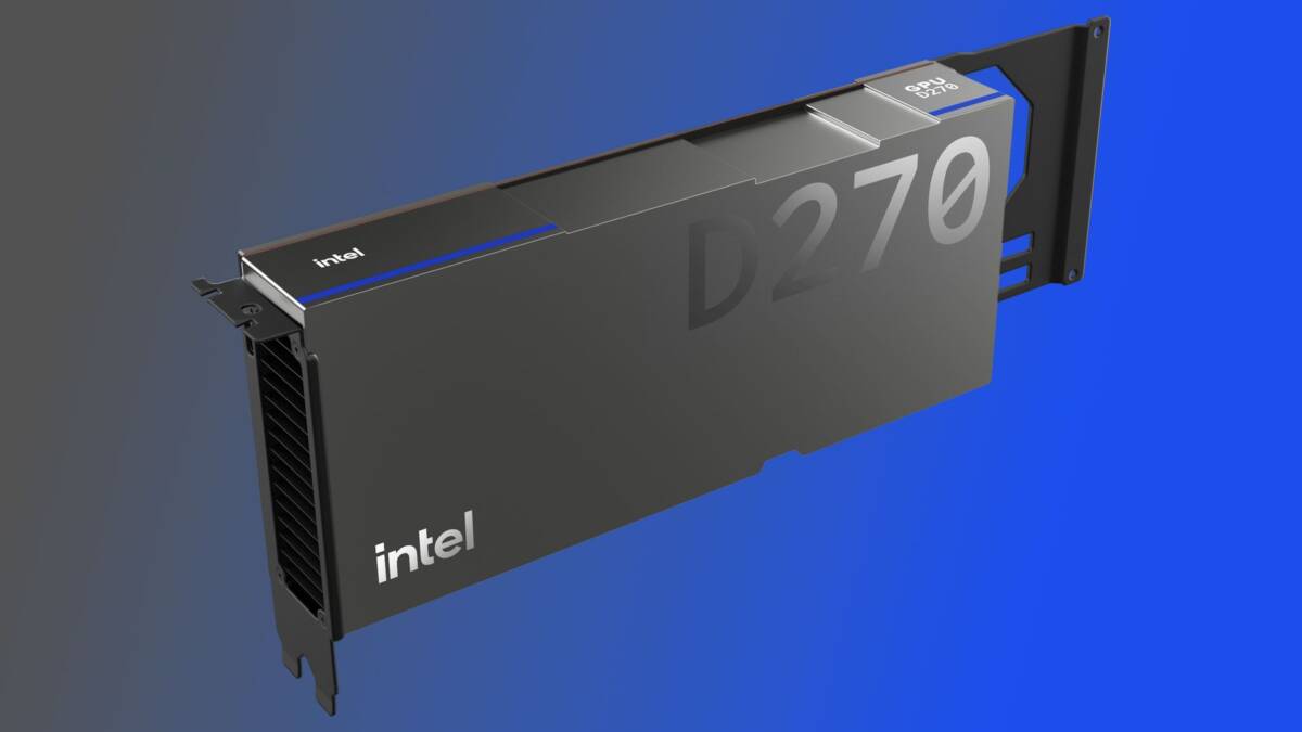Видеокарта Intel D270 с черным корпусом