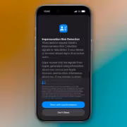 экран смартфона с диалоговым окном настройки защиты