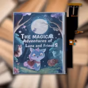 Обложка книги The Magical Adventures of Luna and Friends. Иллюстрация с лунным светом, лисой, котом в плаще, совой и медведем