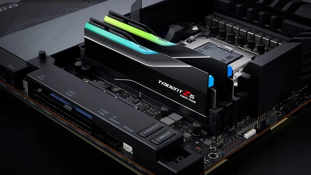 Материнская плата с DDR5 памяти Trident Z5 Neo RGB