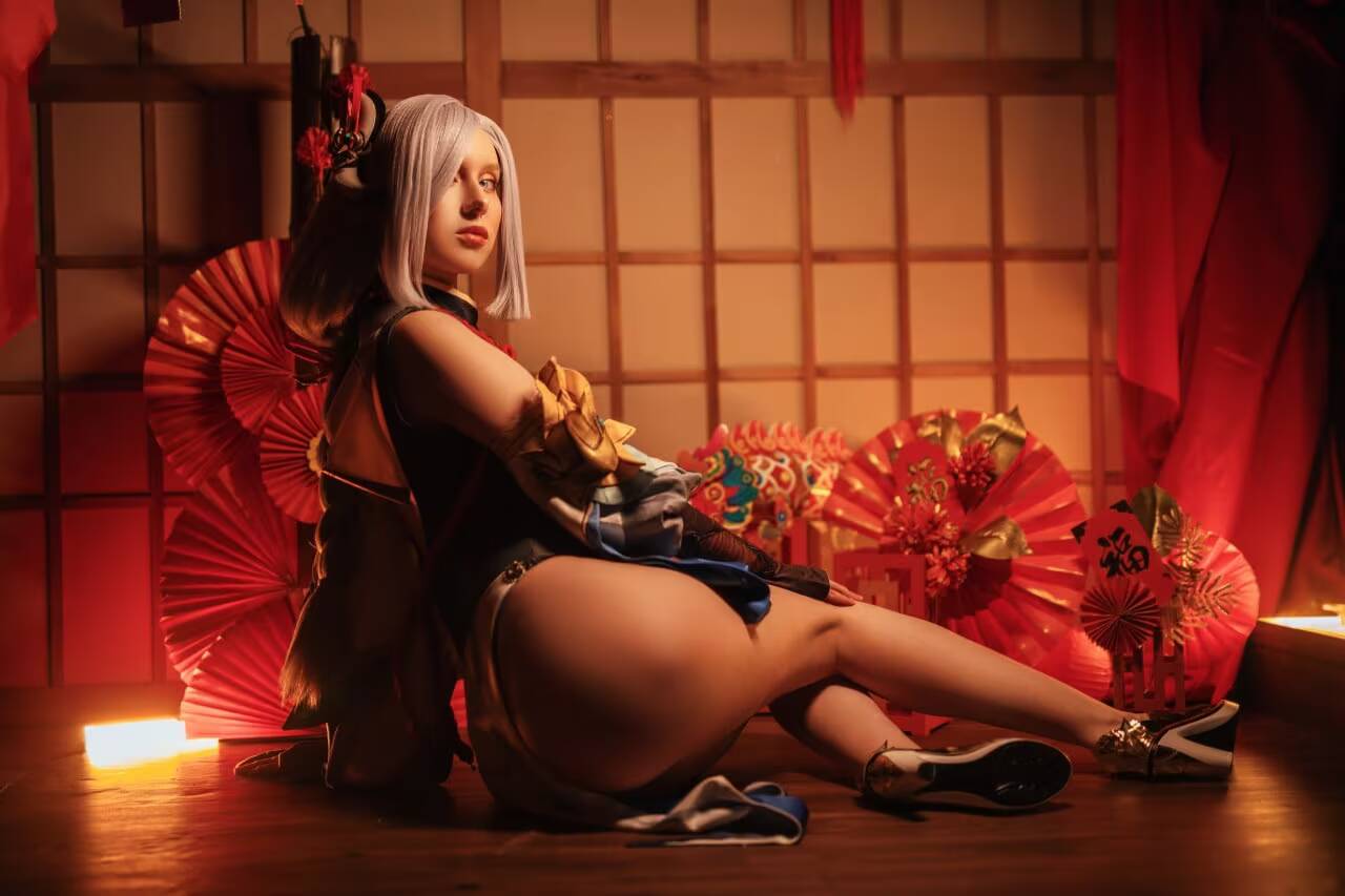 Косплей Shenhe от Aava Hime: холодная эстетика Genshin Impact 6 Косплей Shenhe от Aava Hime: холодная эстетика Genshin Impact