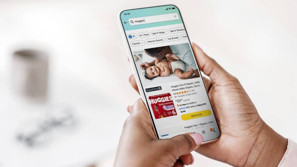 Магазин Amazon, поиск Huggies, кусок подгузника, ссылка