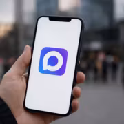 Мобильный телефон с логотипом мессенджера Max на экране