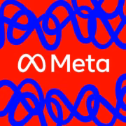 Логотип Meta на красном и синем фоне
