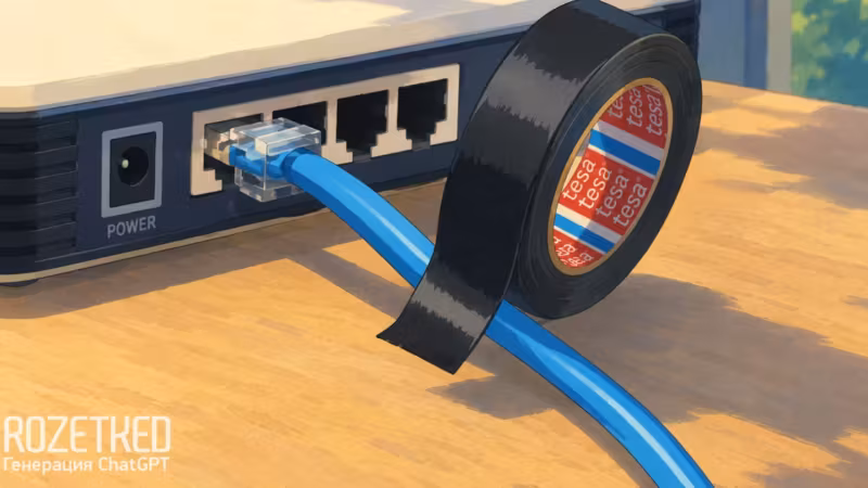 Роутер с кабелем Ethernet Ethernet-кабель