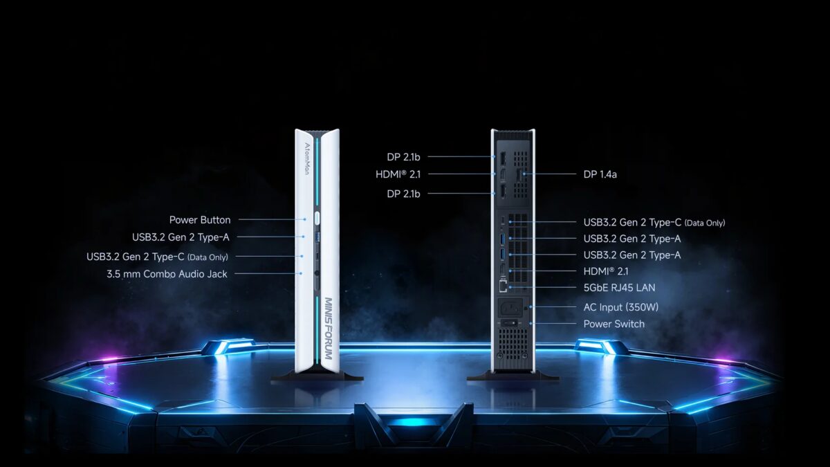 Внутренние порты и разъёмы Мини-ПК AtomMan G1 Pro
