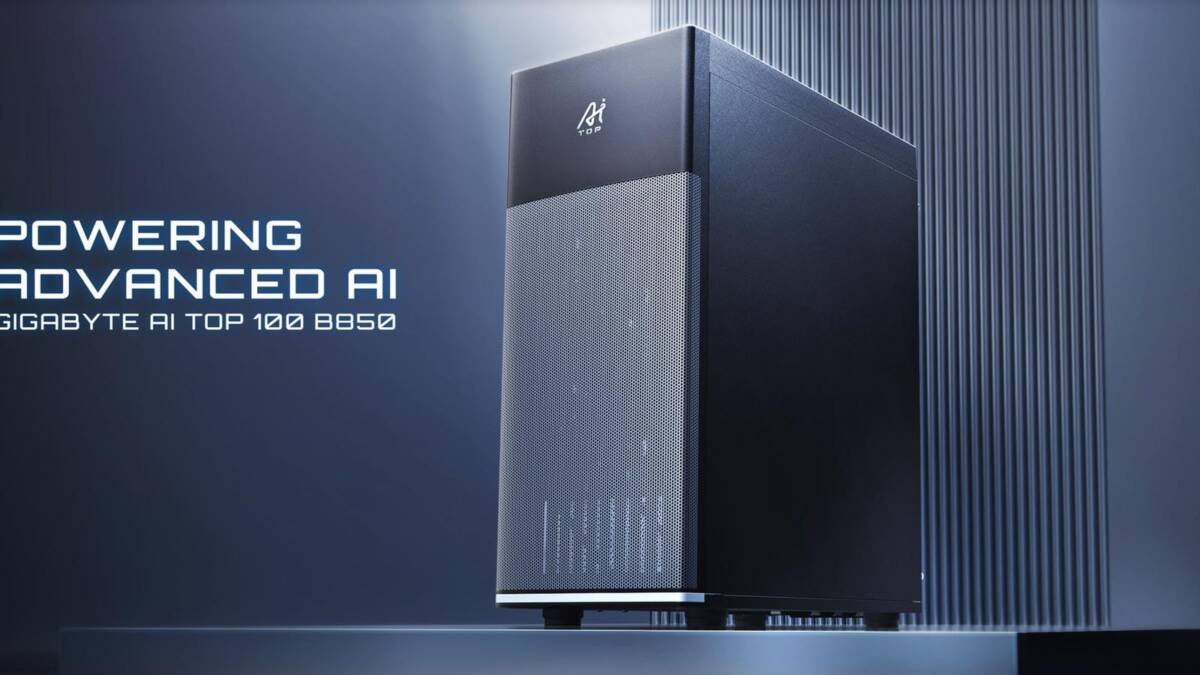 Настольный ПК Gigabyte AI TOP 100 B850 крупный синий корпус
