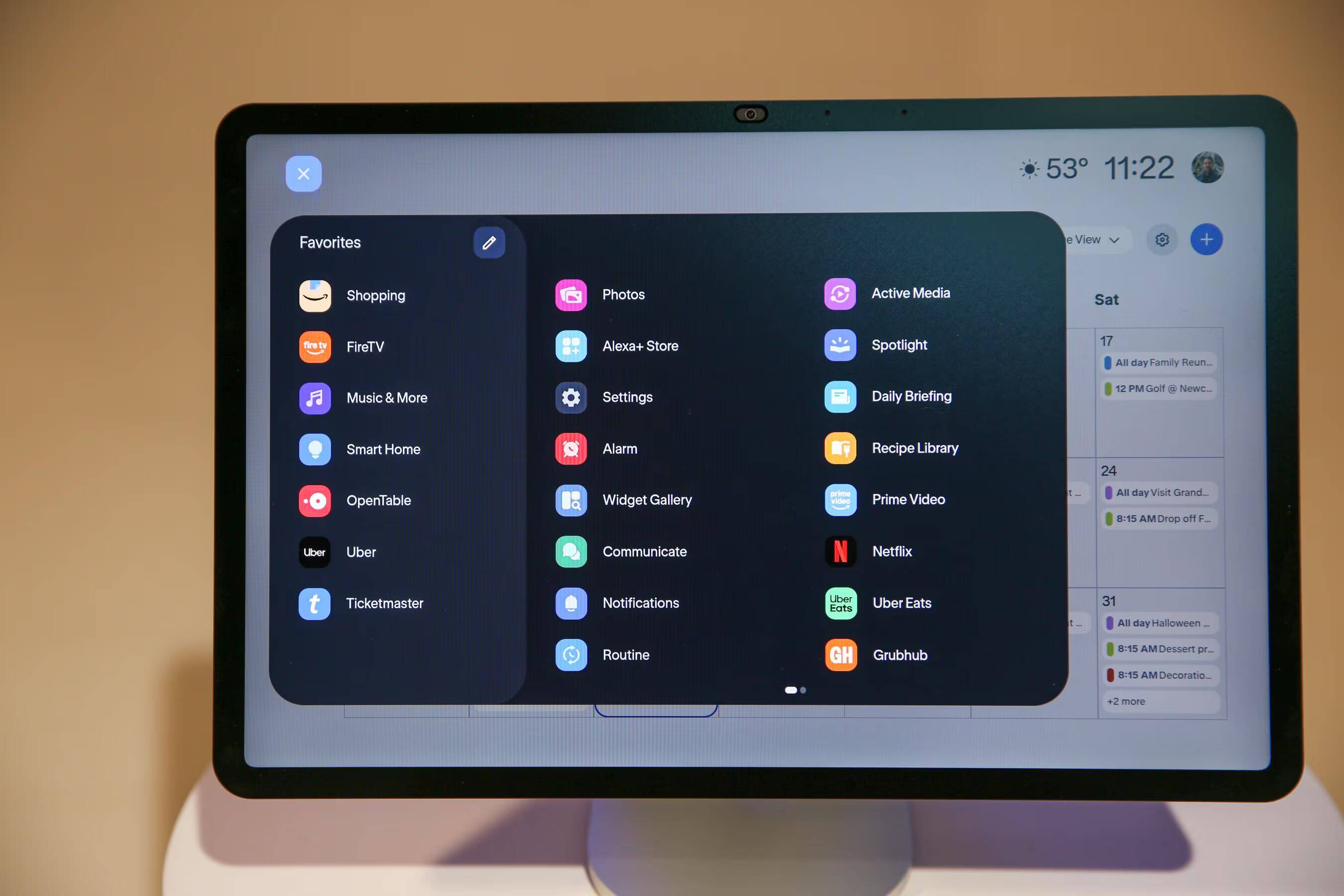 Настраиваемые экраны сделали Echo Show 16 семейным центром Alexa 5 Панель избранного Echo Show 16