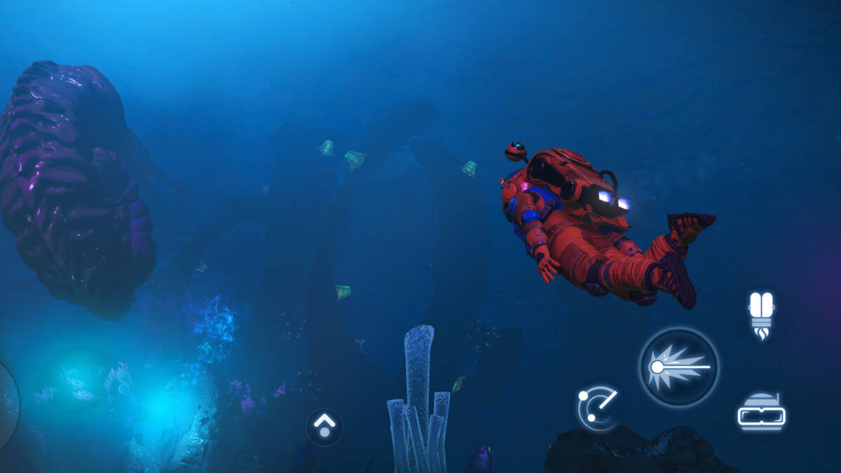 Режим подводного погружения в No Man's Sky на iPhone