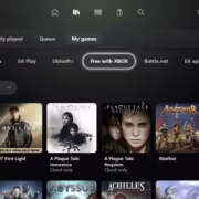 Интерфейс приложения Xbox на ПК с библиотекой игр