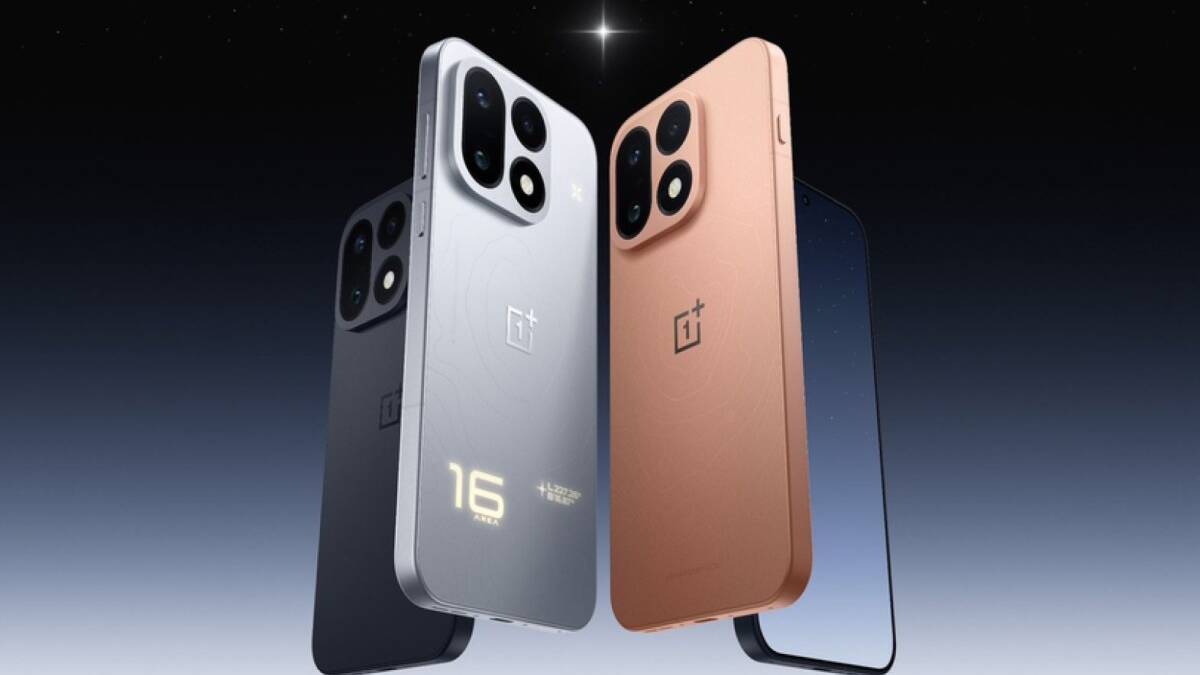 Три смартфона OnePlus 16 с тройными камерами и разными цветами
