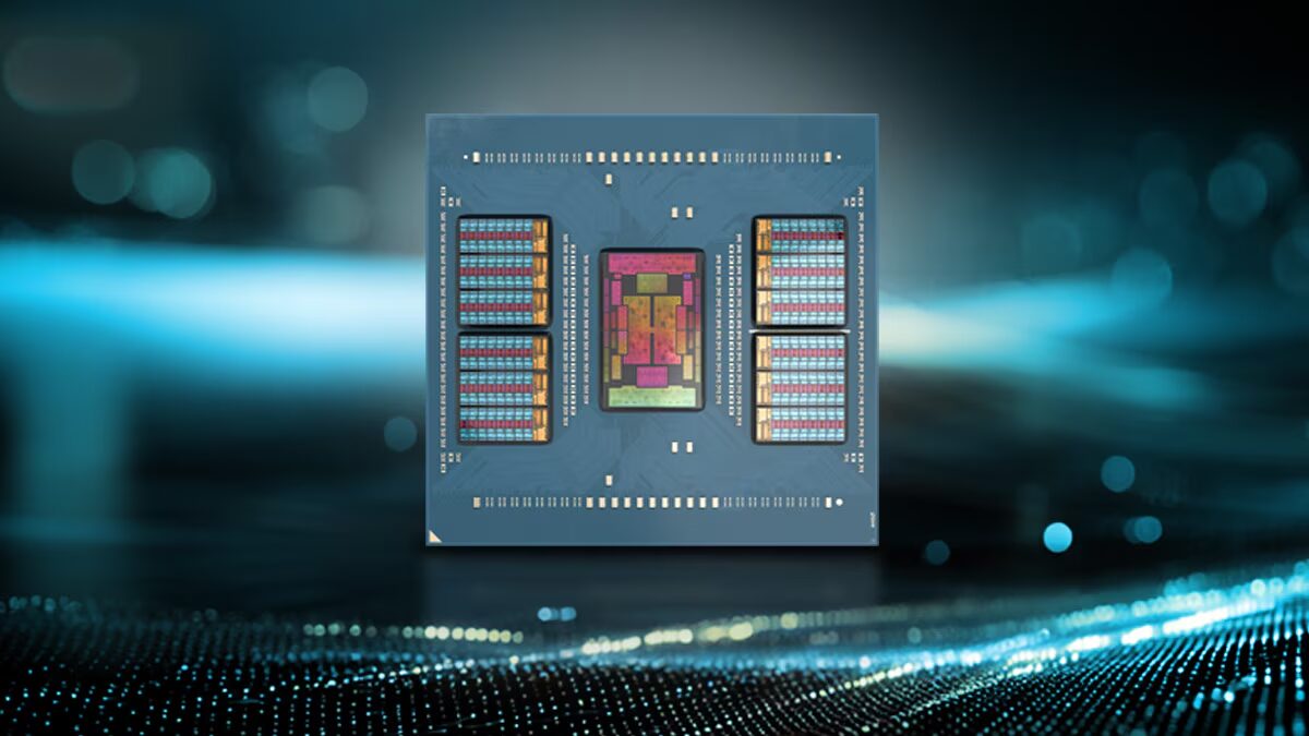Чип процессора AMD EPYC Turin на плате