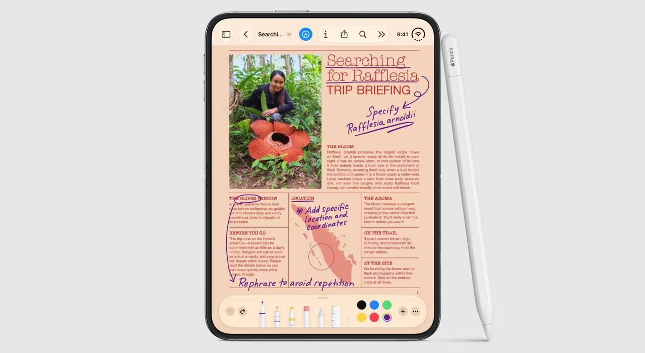Покупателям iPhone Duo понадобится iOS 27.2 для Apple Pencil 1 Мирный лесной пейзаж и рукописный текст Apple Pencil