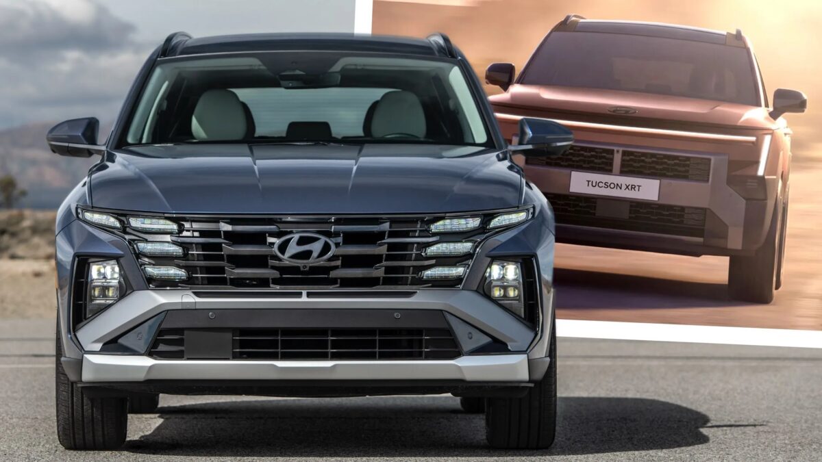 автомобиль Hyundai Tucson XRT передняя часть кузова решётка