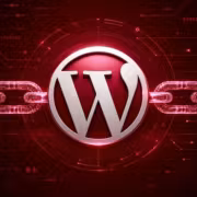 Плагин Rank Math PRO распространялся с бэкдором более 11 часов 3 Логотип WordPress в центре красного цифрового фона с цепями и технологиями