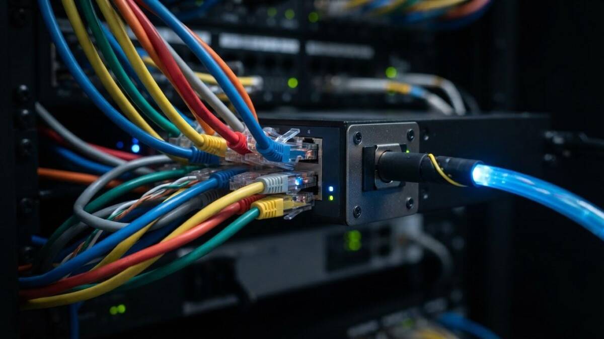 компьютерный сервер кабели интерфейс подключение