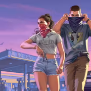 два человека в масках у заправочной станции Xbox Cloud Gaming
