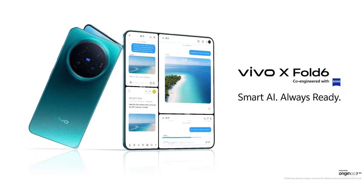 Складной vivo X Fold6 с двумя дисплеями и камерами