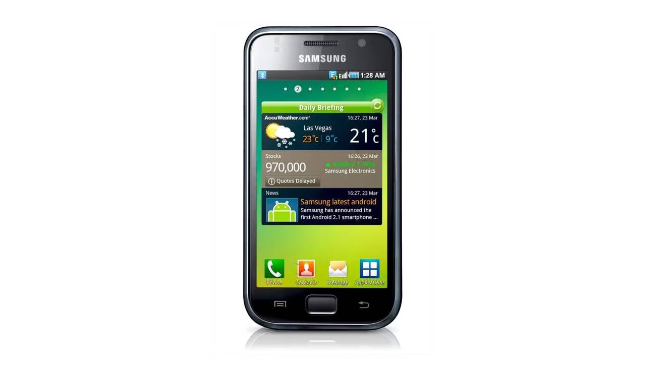 Смартфон Samsung Galaxy один экран интерфейс покажан
