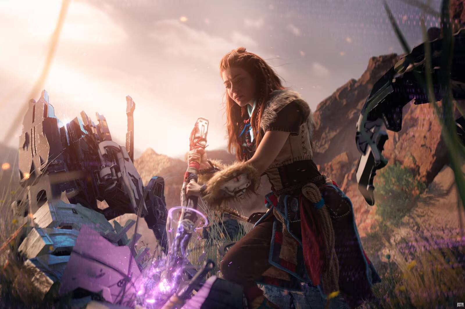 Элой из Horizon Zero Dawn косплей Torieaesth с мечом