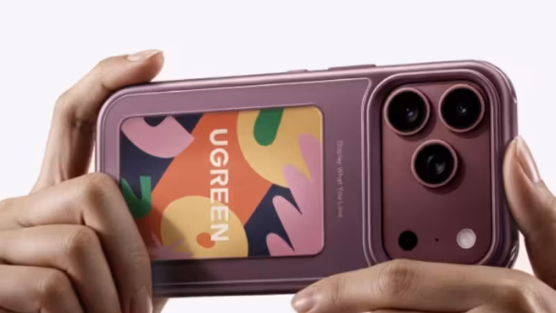 Чехол Ugreen для iPhone с цветным экраном E Ink