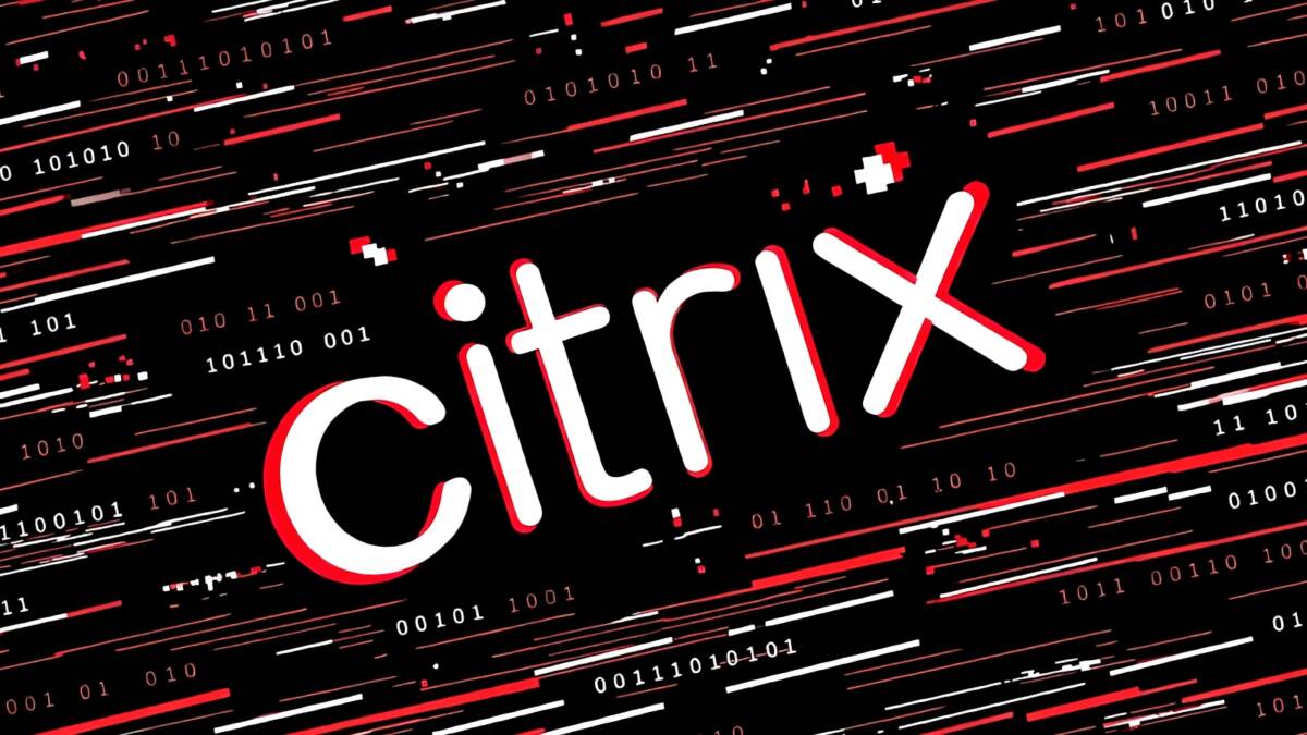 Фон с бинарным кодом и логотипом Citrix Citrix 3D эффект