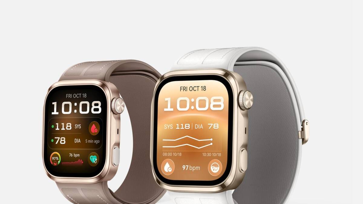 Электронные смарт-часы Huawei Watch D3 два варианта на белом и бежевом ремешках