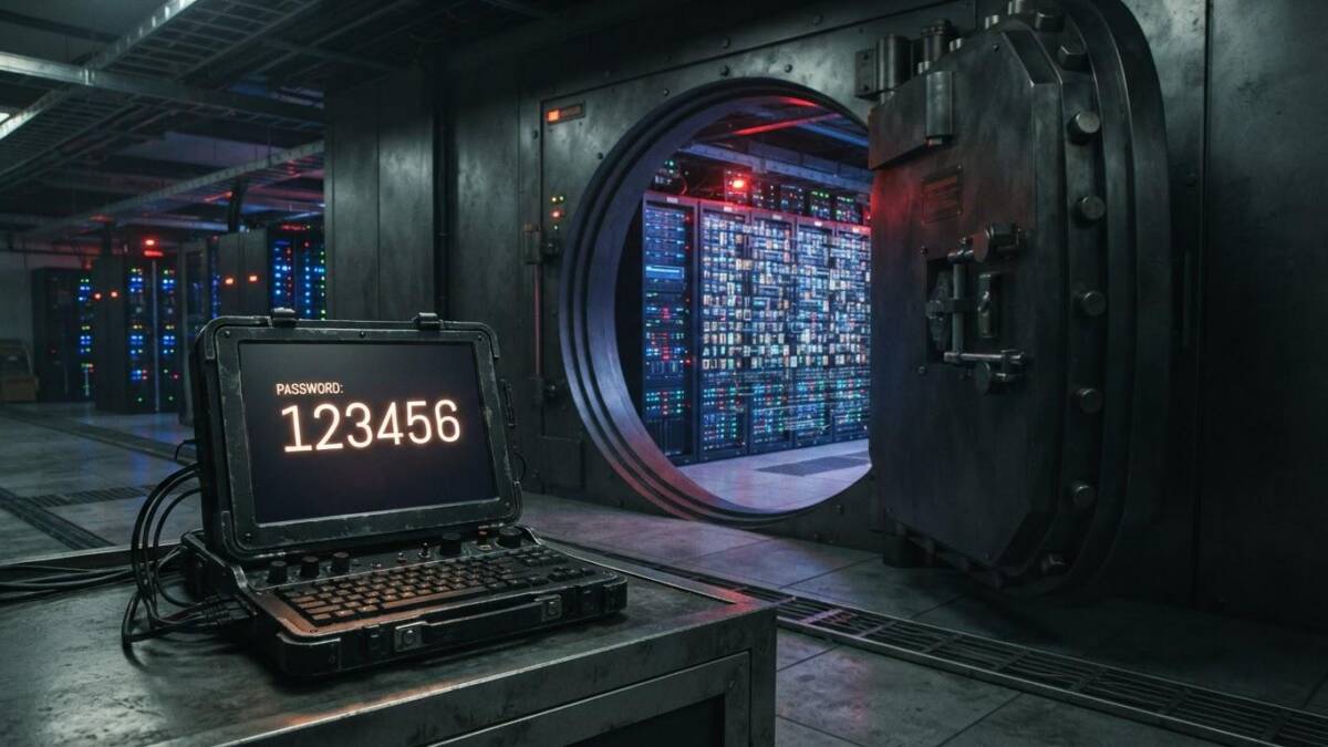 ноутбук с паролем 123456 в серверной Дании