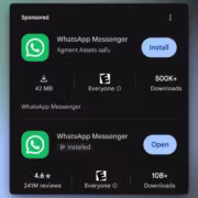 Поддельный WhatsApp с 500 тысячами скачиваний в Google Play