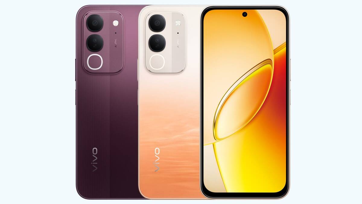 Vivo Y32 два смартфона задней панель и передний экран
