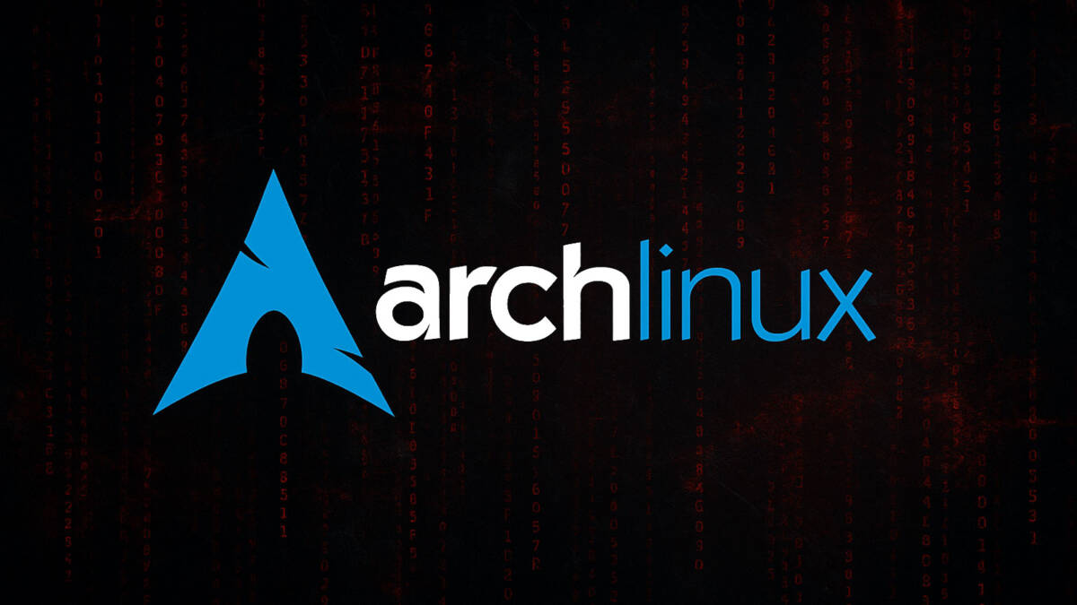 Логотип Arch Linux с синим символом и названием